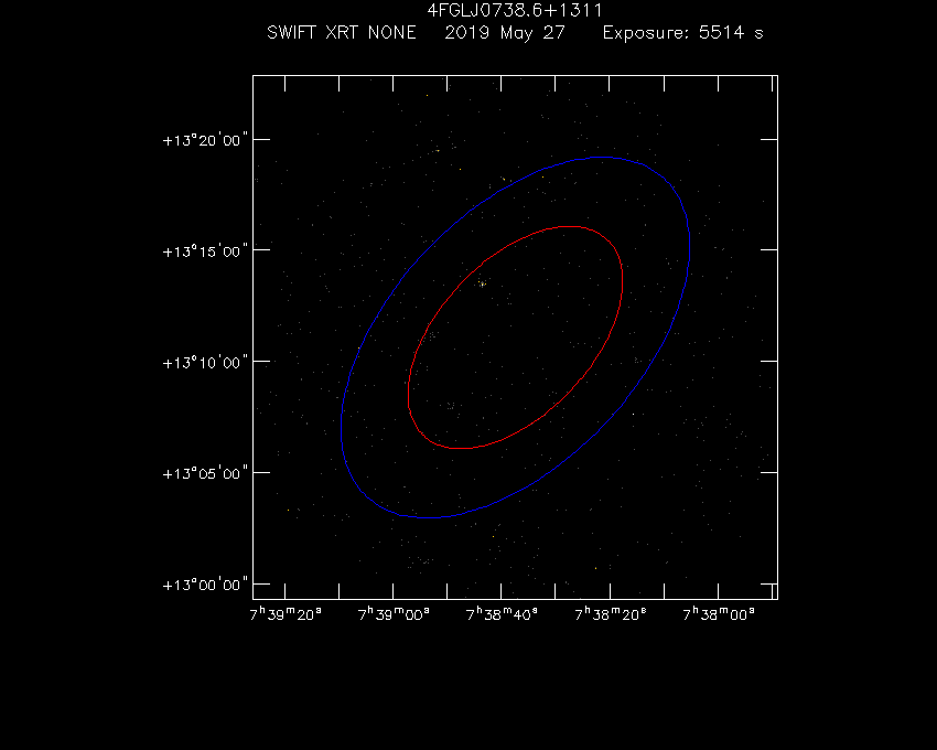Swift-XRT image of the field for 4FGL J0738.6+1311