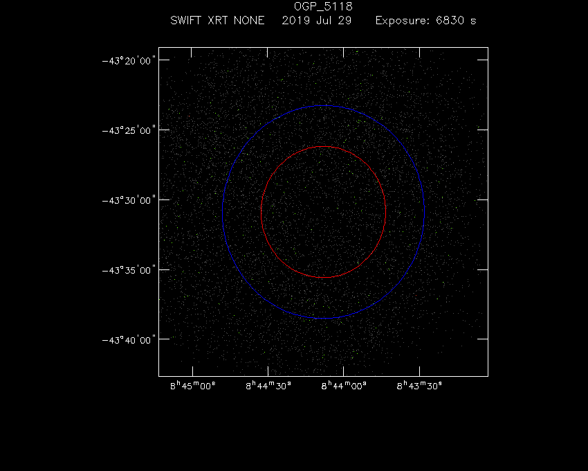 Swift-XRT image of the field for 4FGL J0844.1-4330